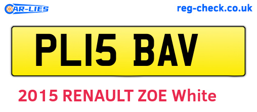 PL15BAV are the vehicle registration plates.