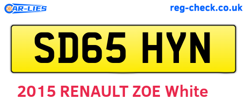 SD65HYN are the vehicle registration plates.