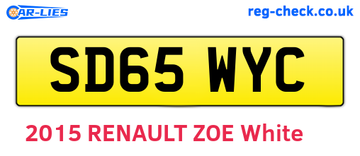 SD65WYC are the vehicle registration plates.