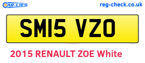 SM15VZO are the vehicle registration plates.