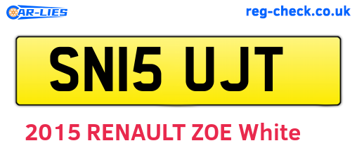SN15UJT are the vehicle registration plates.
