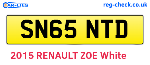 SN65NTD are the vehicle registration plates.
