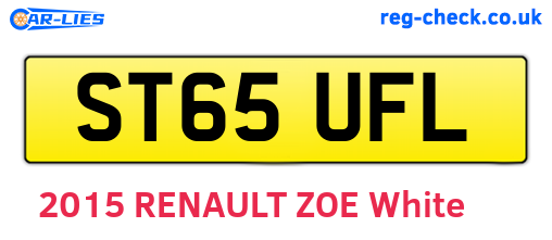 ST65UFL are the vehicle registration plates.