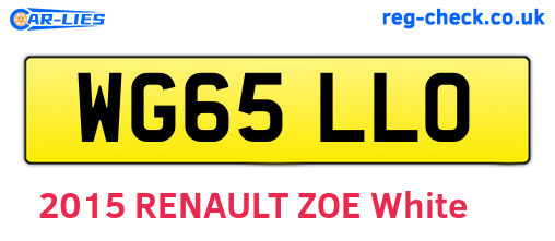 WG65LLO are the vehicle registration plates.