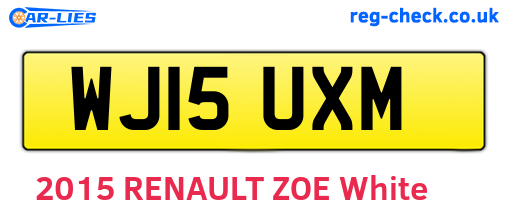 WJ15UXM are the vehicle registration plates.