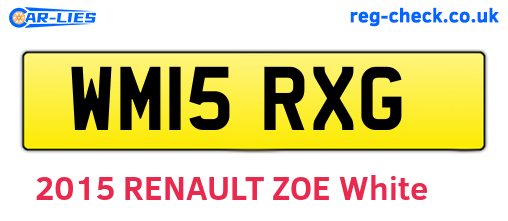 WM15RXG are the vehicle registration plates.