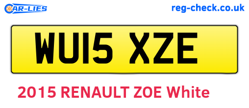 WU15XZE are the vehicle registration plates.