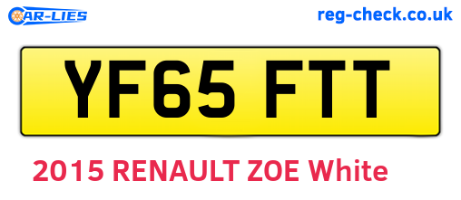 YF65FTT are the vehicle registration plates.