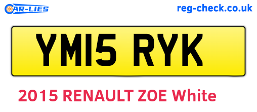 YM15RYK are the vehicle registration plates.