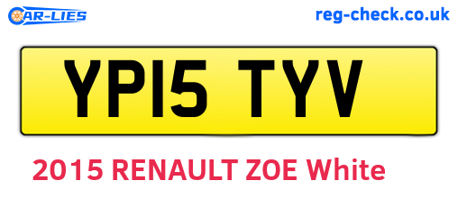 YP15TYV are the vehicle registration plates.