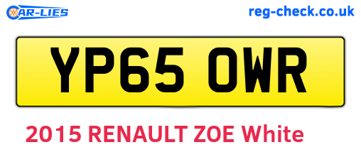 YP65OWR are the vehicle registration plates.