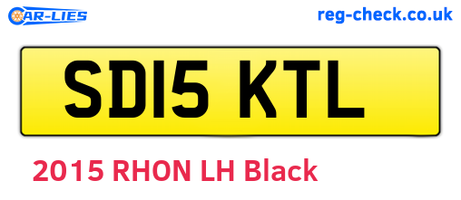 SD15KTL are the vehicle registration plates.