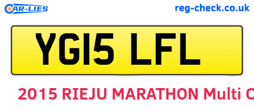 YG15LFL are the vehicle registration plates.
