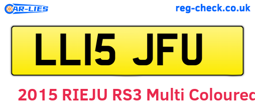 LL15JFU are the vehicle registration plates.