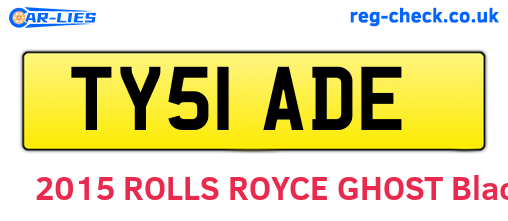TY51ADE are the vehicle registration plates.