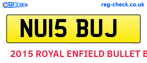 NU15BUJ are the vehicle registration plates.