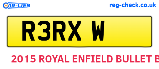 R3RXW are the vehicle registration plates.