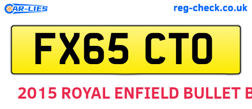 FX65CTO are the vehicle registration plates.