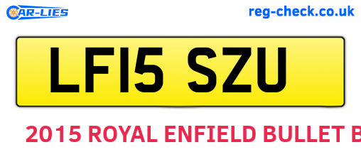 LF15SZU are the vehicle registration plates.