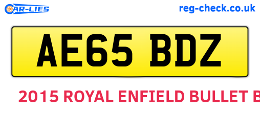 AE65BDZ are the vehicle registration plates.