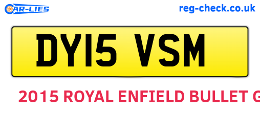 DY15VSM are the vehicle registration plates.