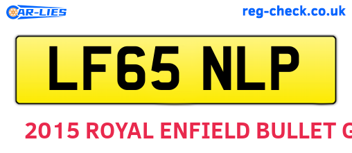 LF65NLP are the vehicle registration plates.