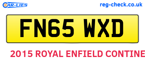 FN65WXD are the vehicle registration plates.
