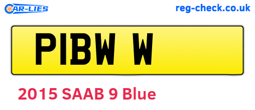 P1BWW are the vehicle registration plates.