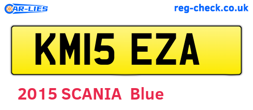 KM15EZA are the vehicle registration plates.