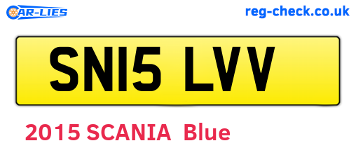 SN15LVV are the vehicle registration plates.