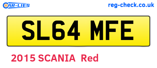 SL64MFE are the vehicle registration plates.