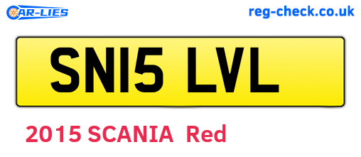 SN15LVL are the vehicle registration plates.