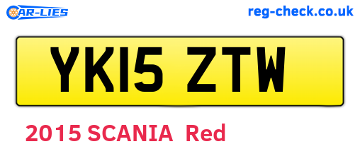 YK15ZTW are the vehicle registration plates.