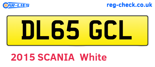 DL65GCL are the vehicle registration plates.