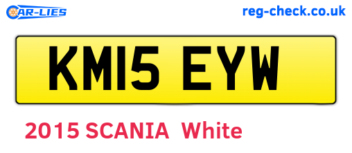 KM15EYW are the vehicle registration plates.