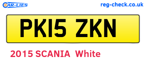 PK15ZKN are the vehicle registration plates.