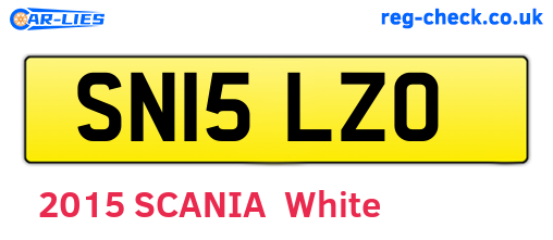 SN15LZO are the vehicle registration plates.