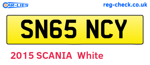 SN65NCY are the vehicle registration plates.