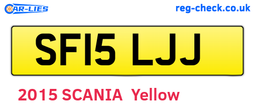 SF15LJJ are the vehicle registration plates.