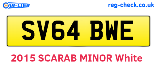 SV64BWE are the vehicle registration plates.