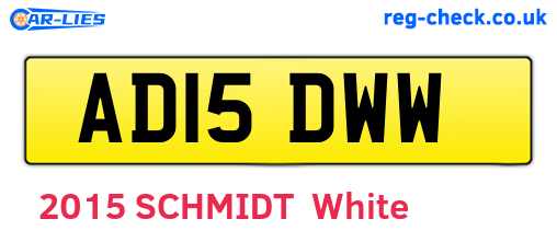 AD15DWW are the vehicle registration plates.