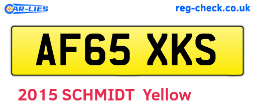AF65XKS are the vehicle registration plates.