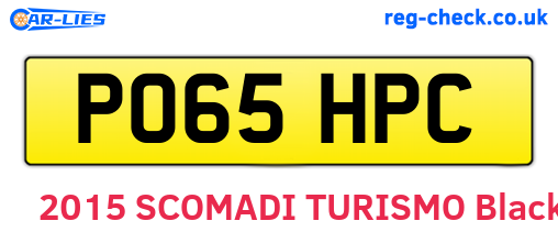 PO65HPC are the vehicle registration plates.