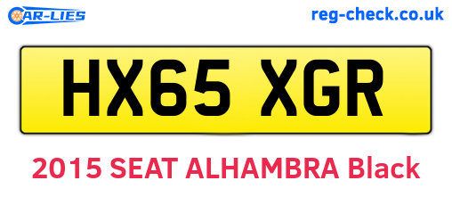HX65XGR are the vehicle registration plates.