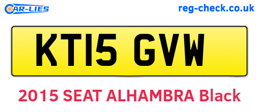 KT15GVW are the vehicle registration plates.