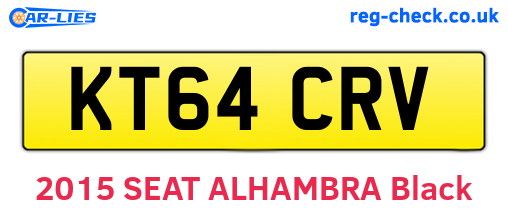 KT64CRV are the vehicle registration plates.