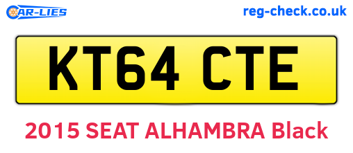KT64CTE are the vehicle registration plates.