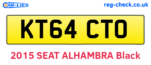 KT64CTO are the vehicle registration plates.
