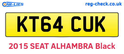 KT64CUK are the vehicle registration plates.