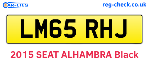 LM65RHJ are the vehicle registration plates.